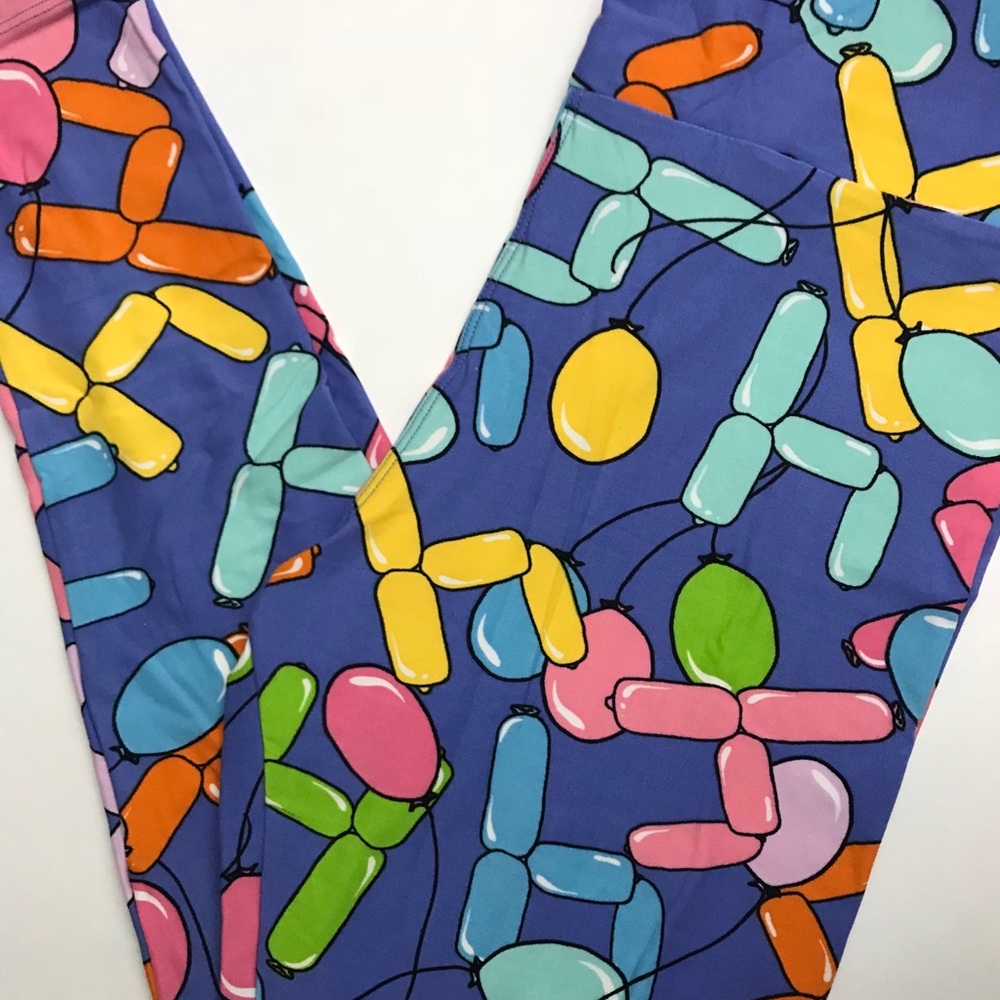 LulaRoe birthday balloon leggings- TC